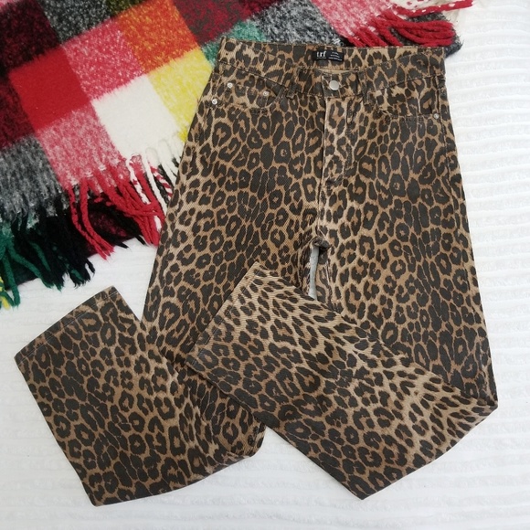 Zara Denim - Zara Trafaluc Leopard High Waist Straight Jeans 4